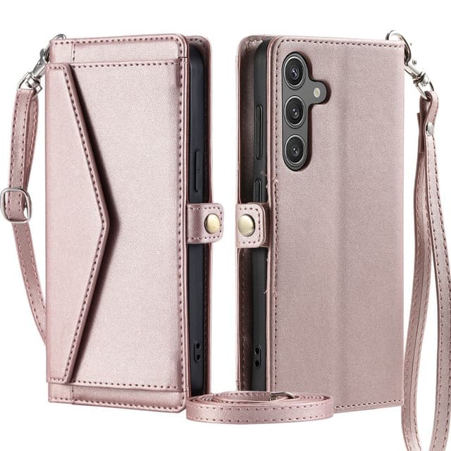 SKALO Samsung A36 5G PU-Læder Envelope Flip Cover - Rosa guld