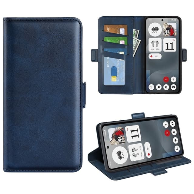 SKALO Nothing Phone (3a) 5G Premium ID Flip Cover - Blå