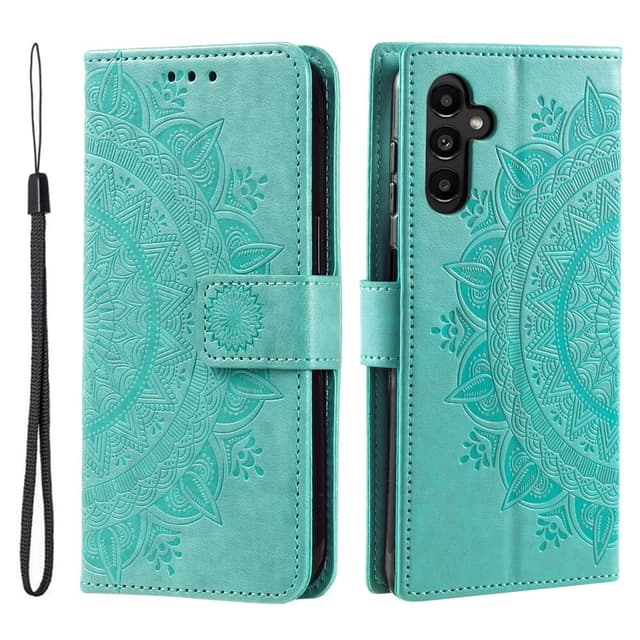 SKALO Samsung A26 5G Mandala Plånboksfodral - Turkos