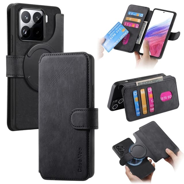 SKALO Xiaomi 15 CASENEO MW-03 Plånboksfodral - Svart