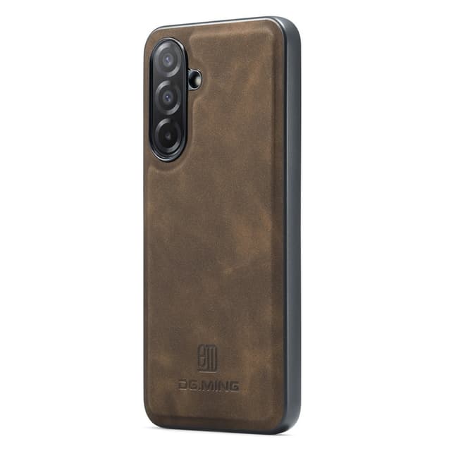 DG MING Samsung A26 5G Premium PU-nahka Hybrid Suojakuori - Tummanruskea