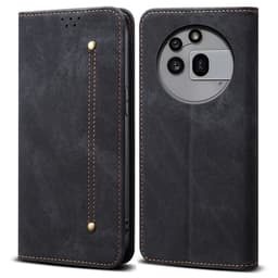 SKALO Nothing Phone (3a) Pro 5G Jeans Flip Cover - Sort