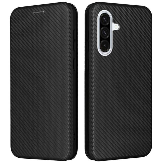 SKALO Samsung A26 5G Carbon Fiber Flip Cover - Sort