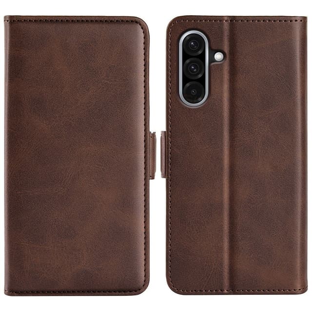 SKALO Samsung A56 5G Premium ID Flip Cover - Brun