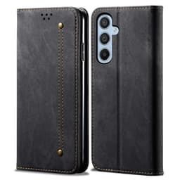 SKALO Samsung A26 5G Jeans Lompakkokotelo - Musta