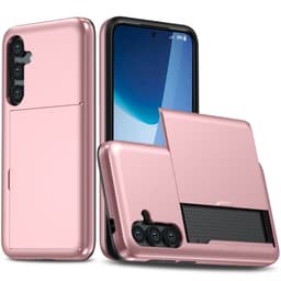 SKALO Samsung A56 5G Armor Kortholder Cover - Rosa guld