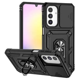 SKALO Samsung A26 5G Armor Metallirengas Kameraliukusuoja Suojakuori - Musta