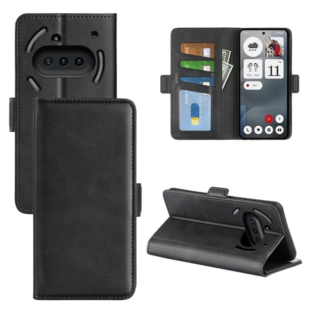 SKALO Nothing Phone (3a) 5G Premium ID Flip Cover - Sort