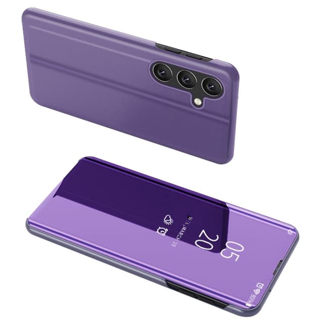 SKALO Samsung A26 5G Clear View Lompakkokotelo - Violetti