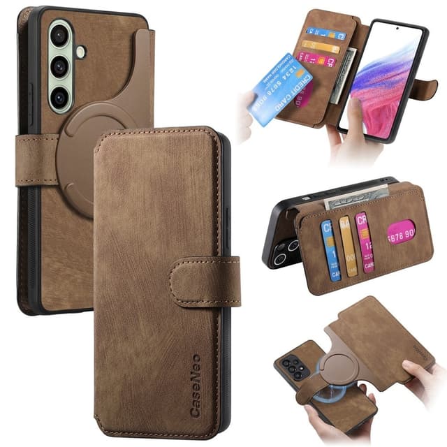 SKALO Samsung A56 5G CASENEO MW-03 Plånboksfodral - Brun