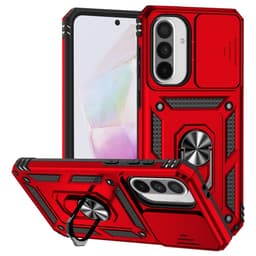 SKALO Samsung A36 5G Armor Metalring Kameraskyder Cover - Rød