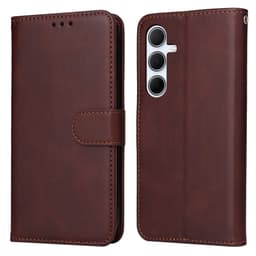 SKALO Samsung A56 5G PU-læder Flip Cover - Brun