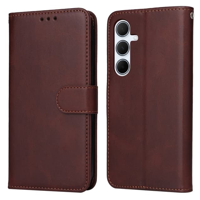 SKALO Samsung A56 5G PU-läder Plånboksfodral - Brun