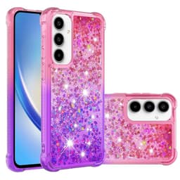 SKALO Samsung A36 5G Kvicksand Glitter Skal - Rosa-Lila