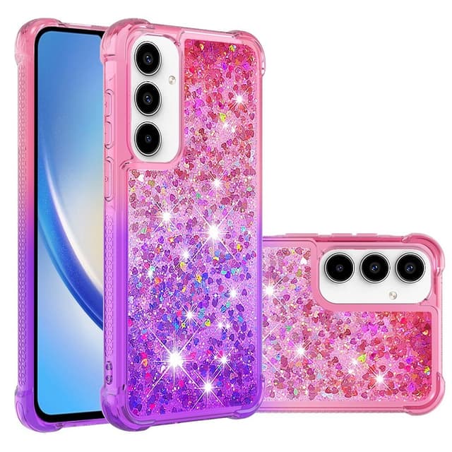 SKALO Samsung A36 5G Kvicksand Glitter Skal - Rosa-Lila