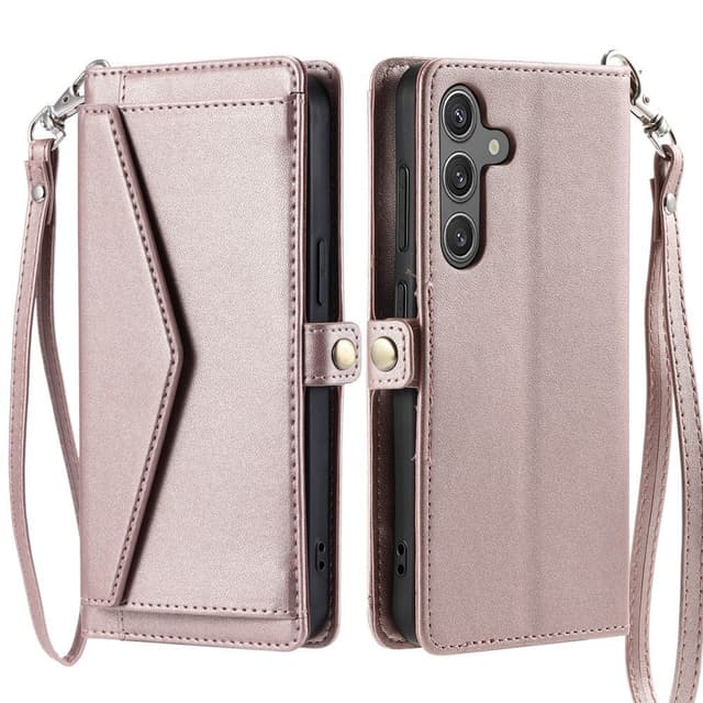 SKALO Samsung A26 5G PU-Läder Envelope Plånboksfodral - Roséguld