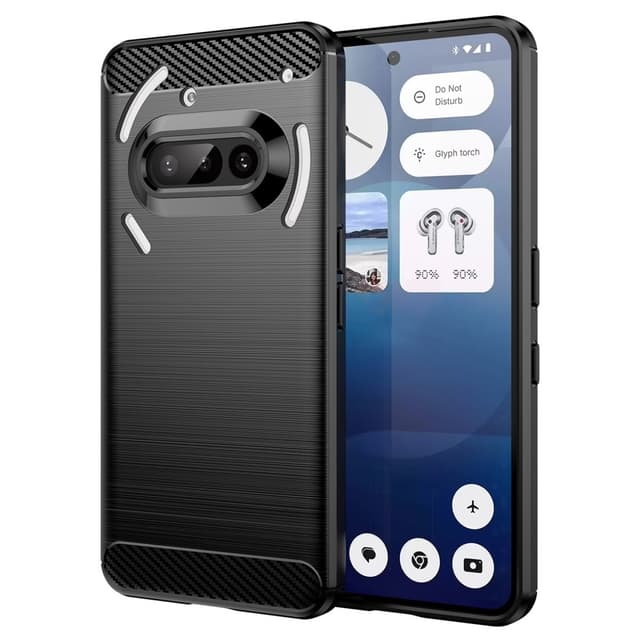 SKALO Nothing Phone (3a) 5G Armor Carbon Cover - Sort