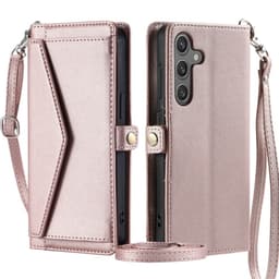 SKALO Samsung A56 5G PU-Läder Envelope Plånboksfodral - Roséguld