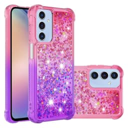 SKALO Samsung A26 5G Hiekka Glitteri Suojakuori - Pinkki-Violetti