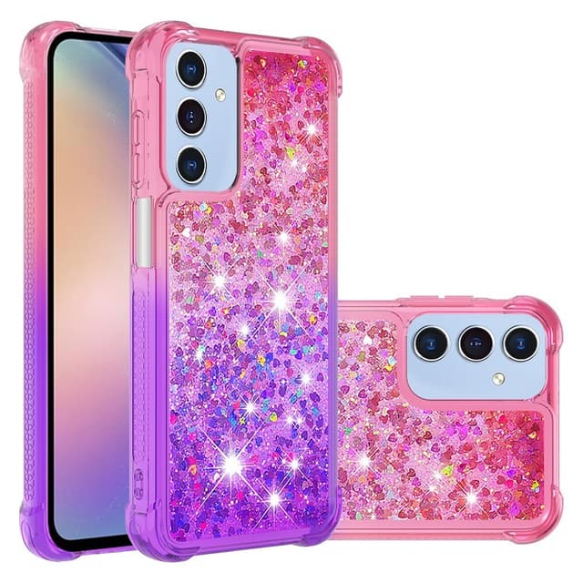 SKALO Samsung A26 5G Hiekka Glitteri Suojakuori - Pinkki-Violetti