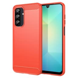 SKALO Samsung A26 5G Armor Carbon Skal - Röd