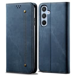SKALO Samsung A26 5G Jeans Lompakkokotelo - Sininen