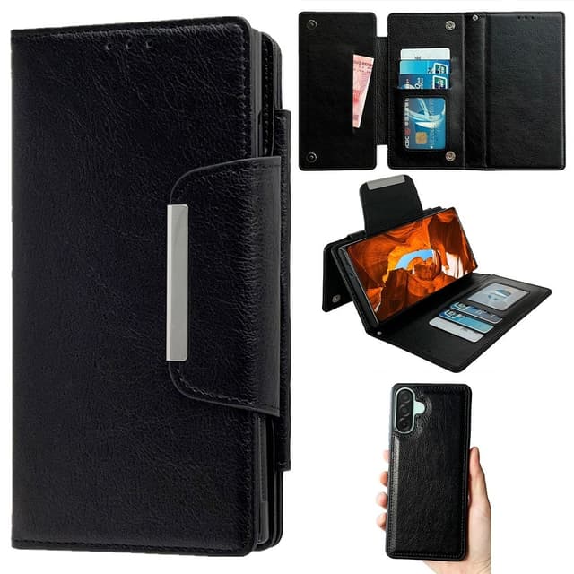 SKALO Samsung A36 5G 2-i-1 Magnetisk Aftagelig Flip Cover - Sort