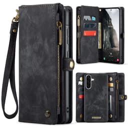 CaseMe Samsung A56 5G 008 BIg Wallet 2in1 Magnet Lompakkokotelo - Musta