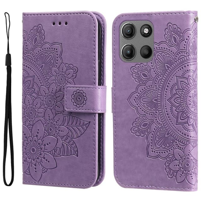 SKALO Motorola Moto G15 Power Mandala Flip Cover - Lilla