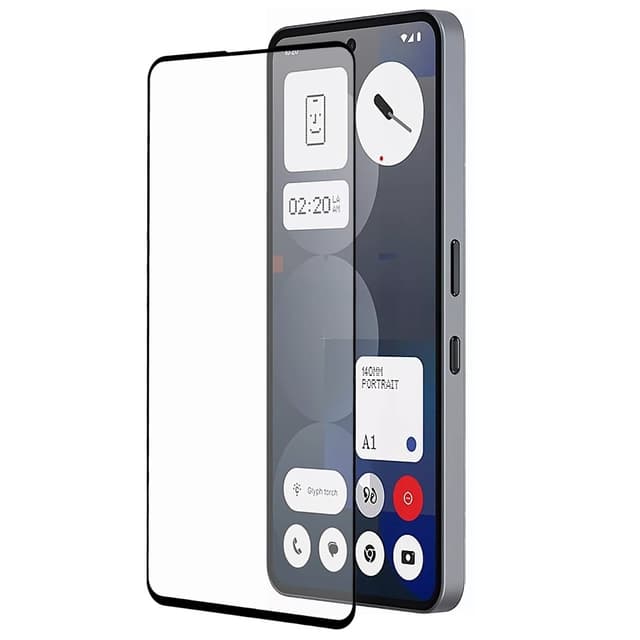 SKALO Nothing Phone (3a) 5G Heltäckande Skärmskydd Härdat Glas - Svart