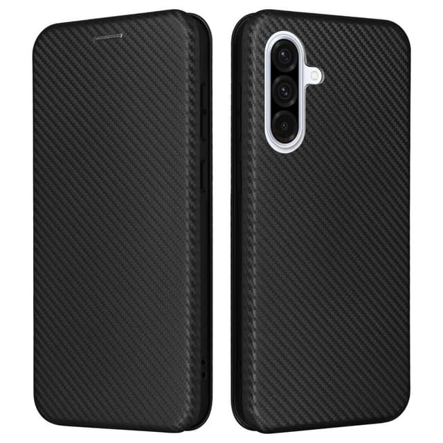 SKALO Samsung A56 5G Carbon Fiber Plånboksfodral - Svart