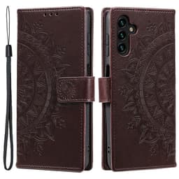 SKALO Samsung A36 5G Mandala Plånboksfodral - Brun