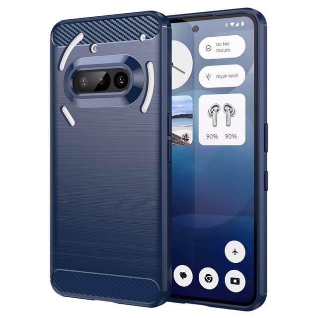 SKALO Nothing Phone (3a) 5G Armor Carbon Suojakuori - Sininen