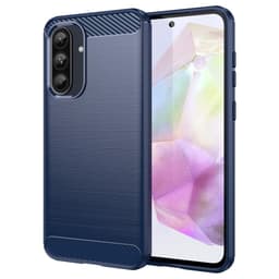 SKALO Samsung A56 5G Armor Carbon Suojakuori - Sininen