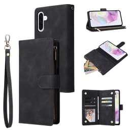 SKALO Samsung A26 5G Zipper PU-læder Flip Cover - Sort