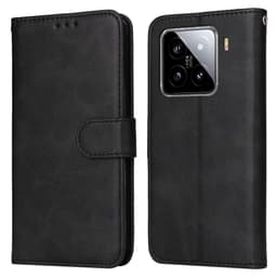 SKALO Xiaomi 15 PU-nahka Lompakkokotelo - Musta