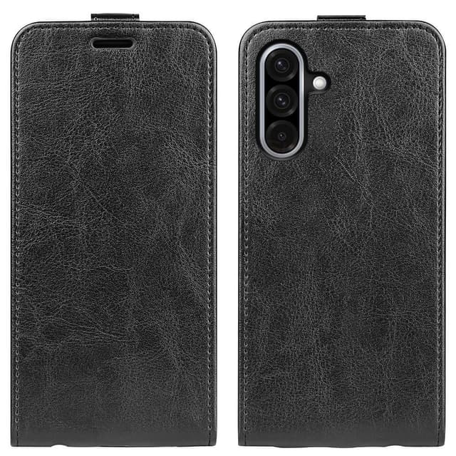 SKALO Samsung A36 5G Vertical Flip PU-Nahka Lompakkokotelo - Musta
