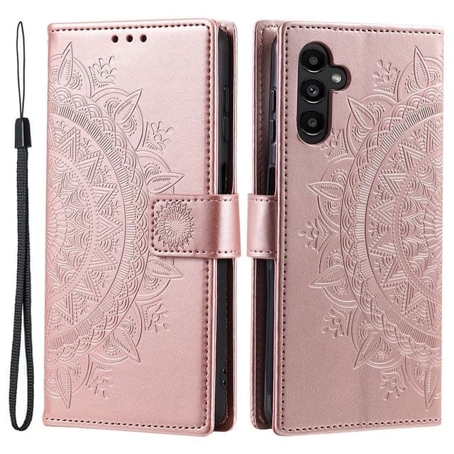 SKALO Samsung A36 5G Mandala Flip Cover - Rosa guld