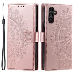 SKALO Samsung A36 5G Mandala Plånboksfodral - Roséguld