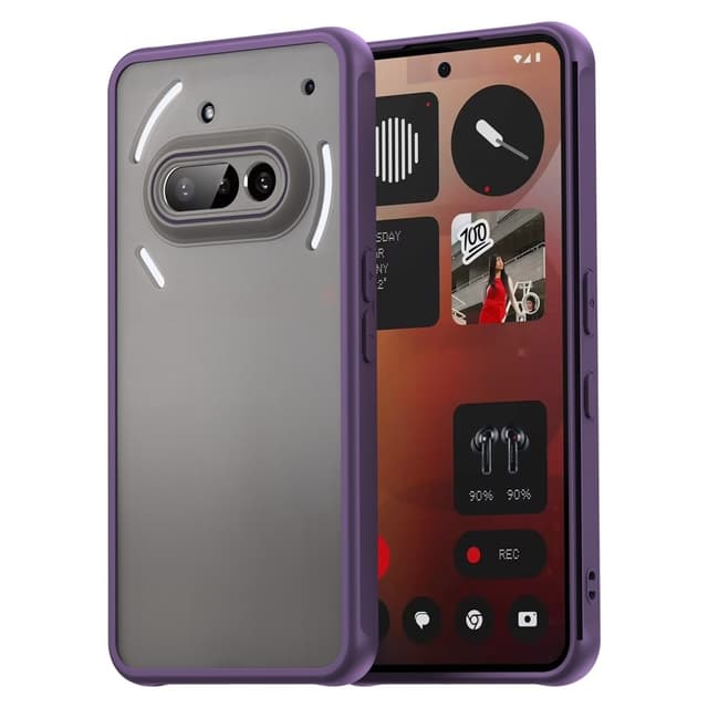 SKALO Nothing Phone (3a) 5G Color Bumper Frosted Cover - Lilla