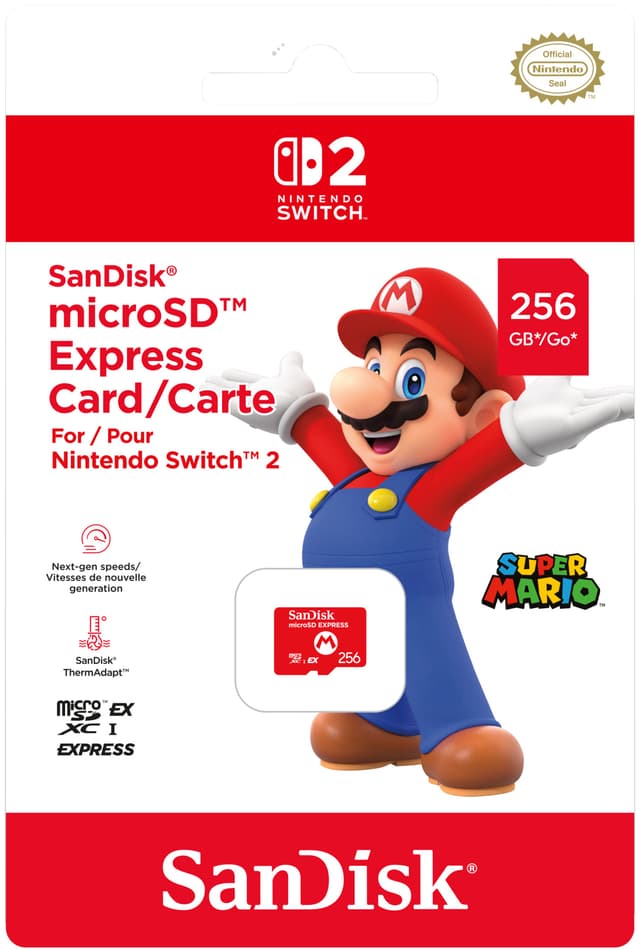 SanDisk MicroSDXC Express minnekort for Nintendo Switch 2 (256GB)