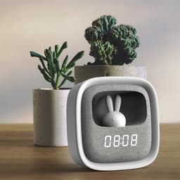 Forverer LED Väckarklocka med nattbelysning - Grå/Vit