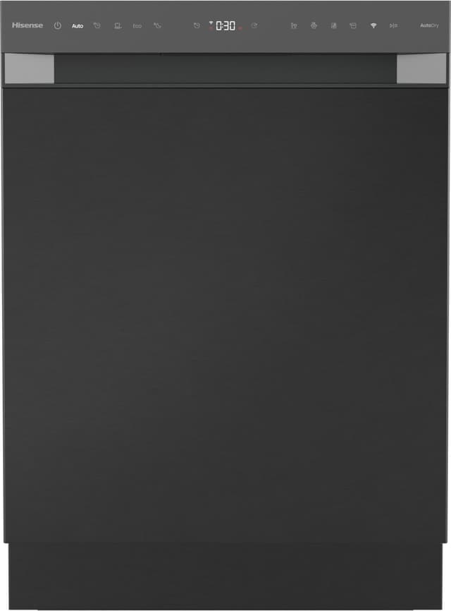 Dark grey brushed stainless steel