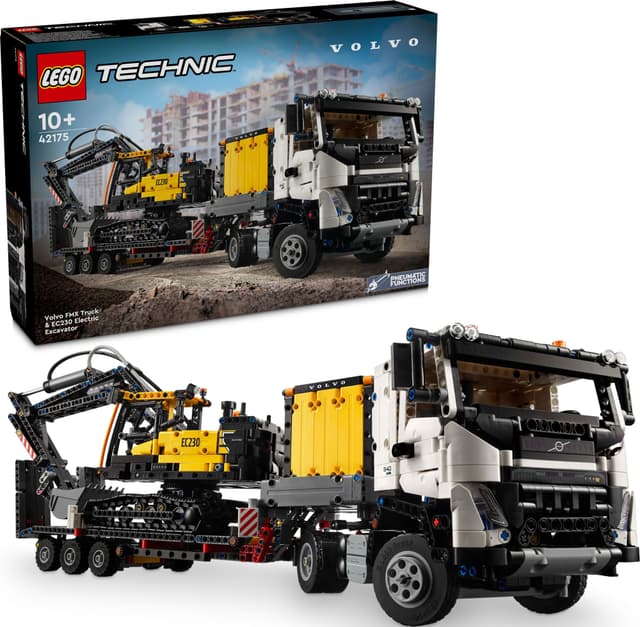 LEGO Technic Volvo FMX-trailer og EC230 el-gravemaskin 42175