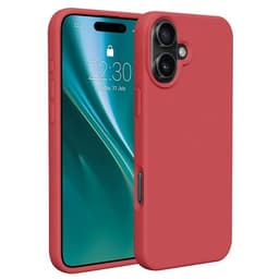 Etteri silikonskal till iPhone 16 Plus med hål för handledsrem - Hallon