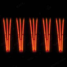 Glowsticks 100-pak armbånd - røde lyspinde med 12 timers lysstyrke