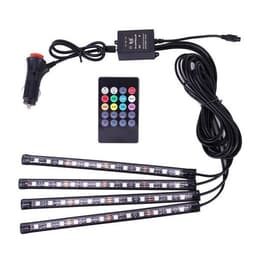 LED-stripe for bil - 48 lysdioder med RGB og fjernkontroll