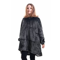 Oversized Hoodie Lapsille - Tummanharmaa 84cm