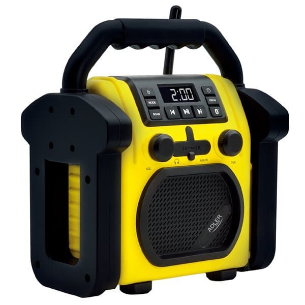 Adler konstruksjonsradio med Bluetooth og slitesterk design