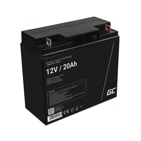 Green Cell AGM VRLA 12V 20Ah - AGM-teknik och VRLA-ventil